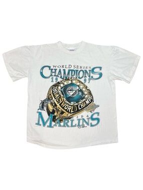 Vintage 90’s MLB Florida Marlins World Series Champions 1997 Ring Single Stitch